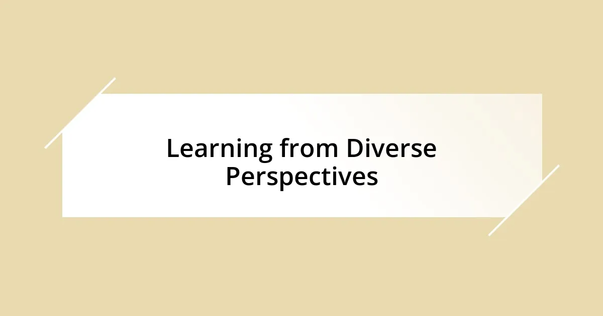 Learning from Diverse Perspectives